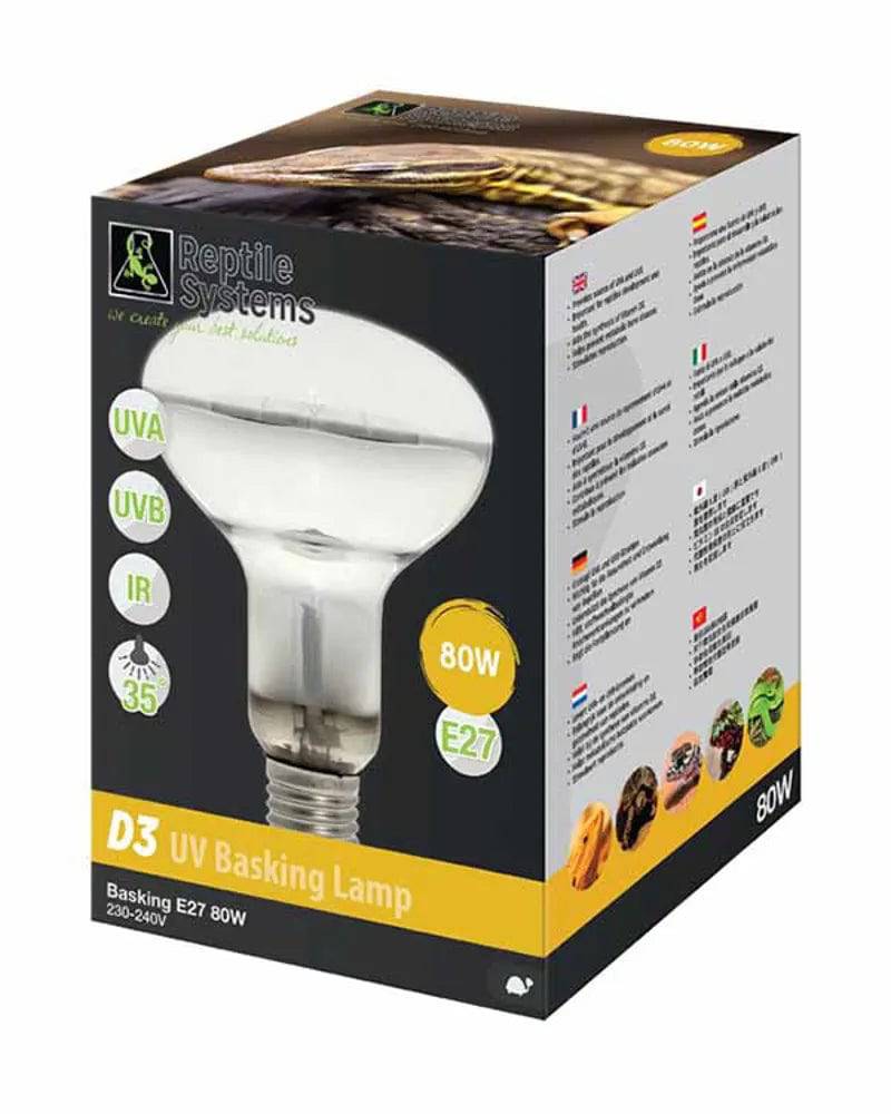 Reptil Systems D3 UV Basking Lamp Mini 80w Peregrine Livefoods Ltd