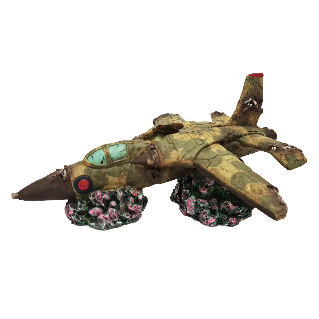 Fighter Plane Wreck Aquarium Ornament by J & K Aquatics