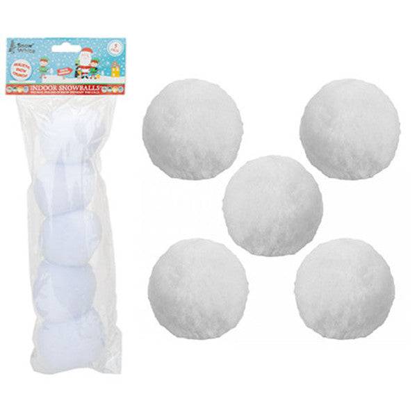 68mm Indoor Snowballs Pack of 5