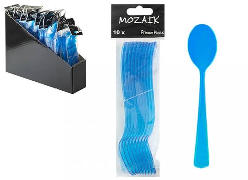 BLUE CUTLERY SPOON 10PK