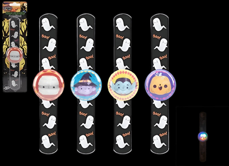 Flashing Halloween LED Snap Band Assorted
