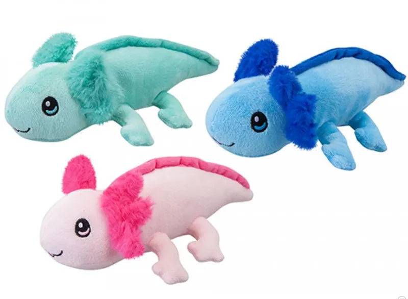 Lying Axolotl 3 Asst Cols 25cm