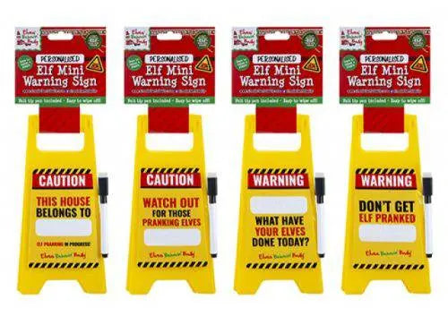 Personalised Elf A-Frame Warning Sign – Fun Holiday Decor Pms International Group Plc