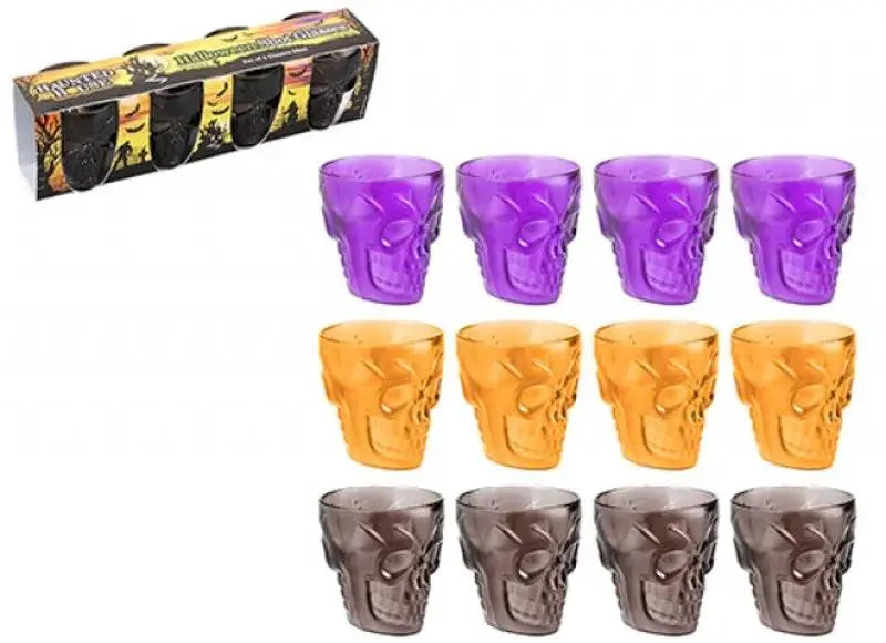 Plastic Skull Shot Glasses Set of 4 – Halloween Party Gear Pms International Group Plc
