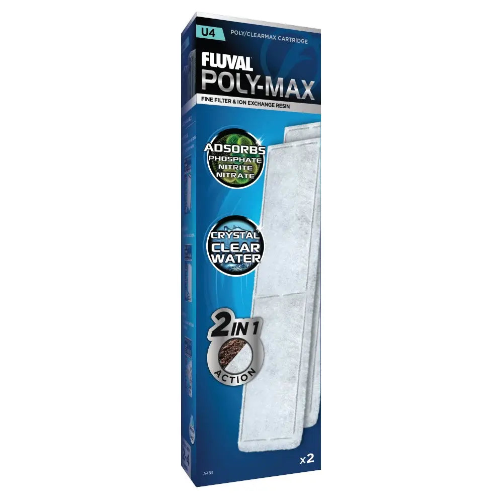 Fluval Poly-Max Cartridge for U4 Underwater Filter, 2-Pack Rolf C. Hagen