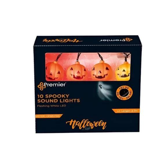 Battery Operated Flashing LED Halloween Pumpkin String Lights by Premier Premier Decorations