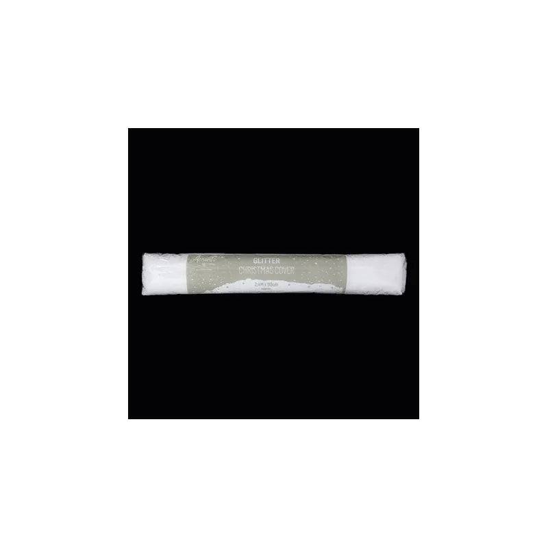 Premier 90cm x 2.4m Snow-Tex Snow Cover- White with Glitter