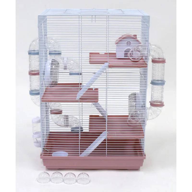 Little Zoo Harriet Pink Hamster Cage Sky Pets