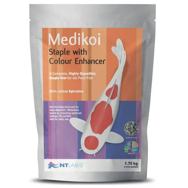 NT Labs Medikoi Staple with Colour Enhancer 6mm Pond Fish Pellets 1.75kg Nt Labs
