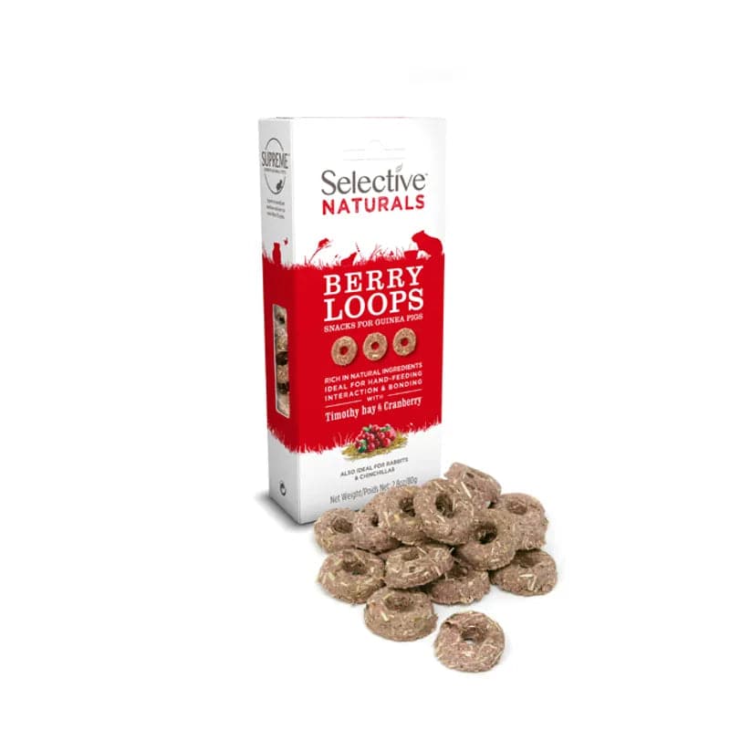 Supreme Berry Loops for Guinea Pigs & Rabbits – 80g Supreme Petfoods Ltd