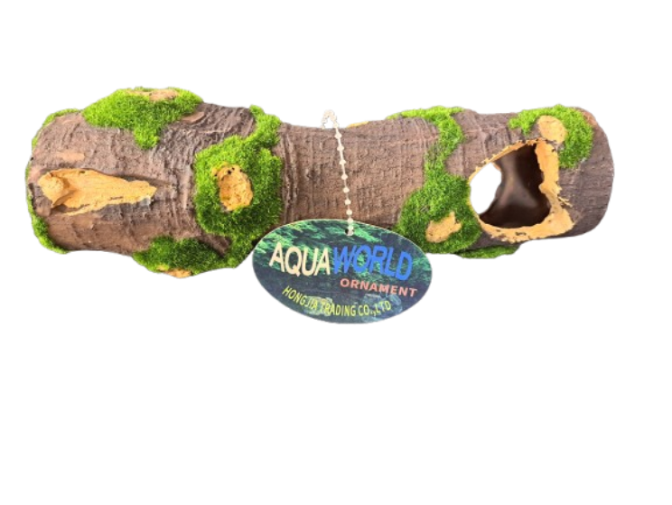 Reptile Décor Log with Moss