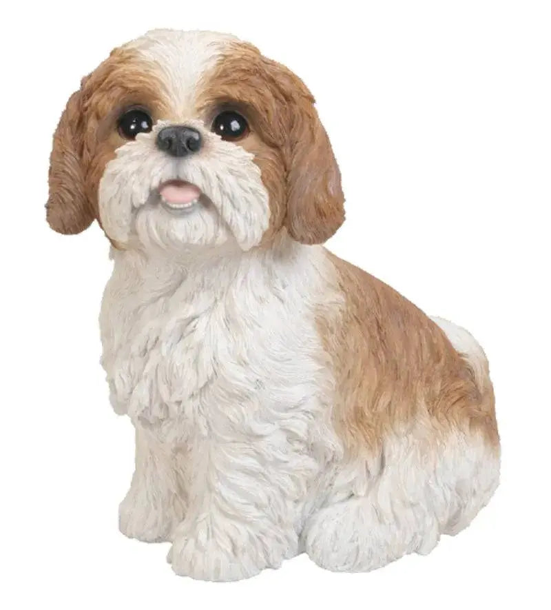 Brown Shih-Tzu Sitting Real Life Resin Ornament By Vivid Arts Vivid Arts