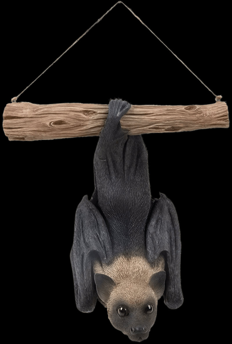 Flying Fruit Bat Real Life Resin Ornament by Vivid Arts