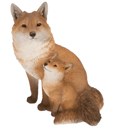Real Life Fox Cub with Mother Ornament by Vivid Arts Vivid Arts