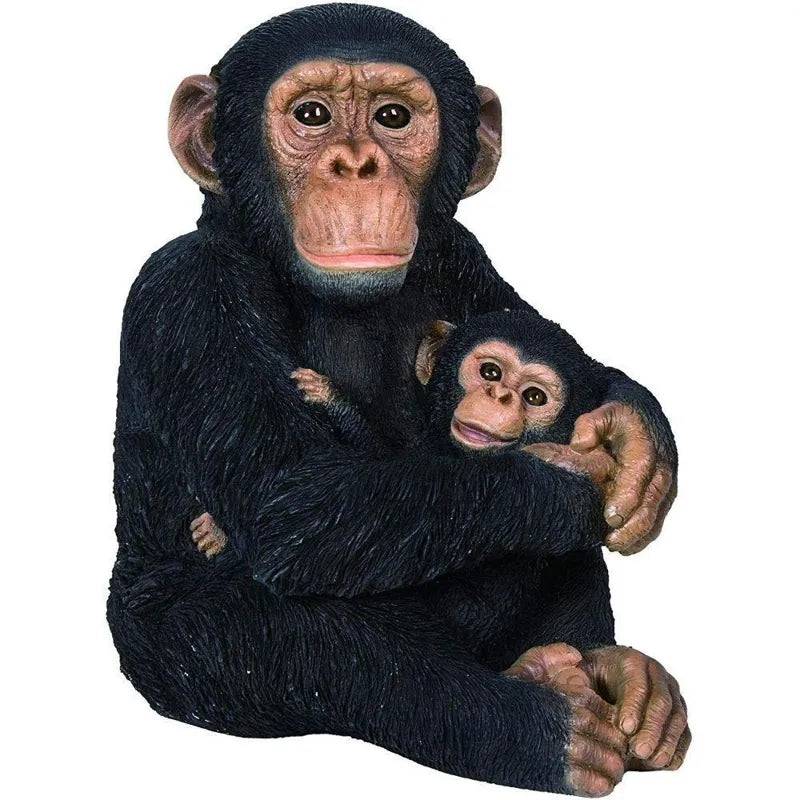 Real Life Mother / Baby Chimp Ornament Size B by Vivid Arts