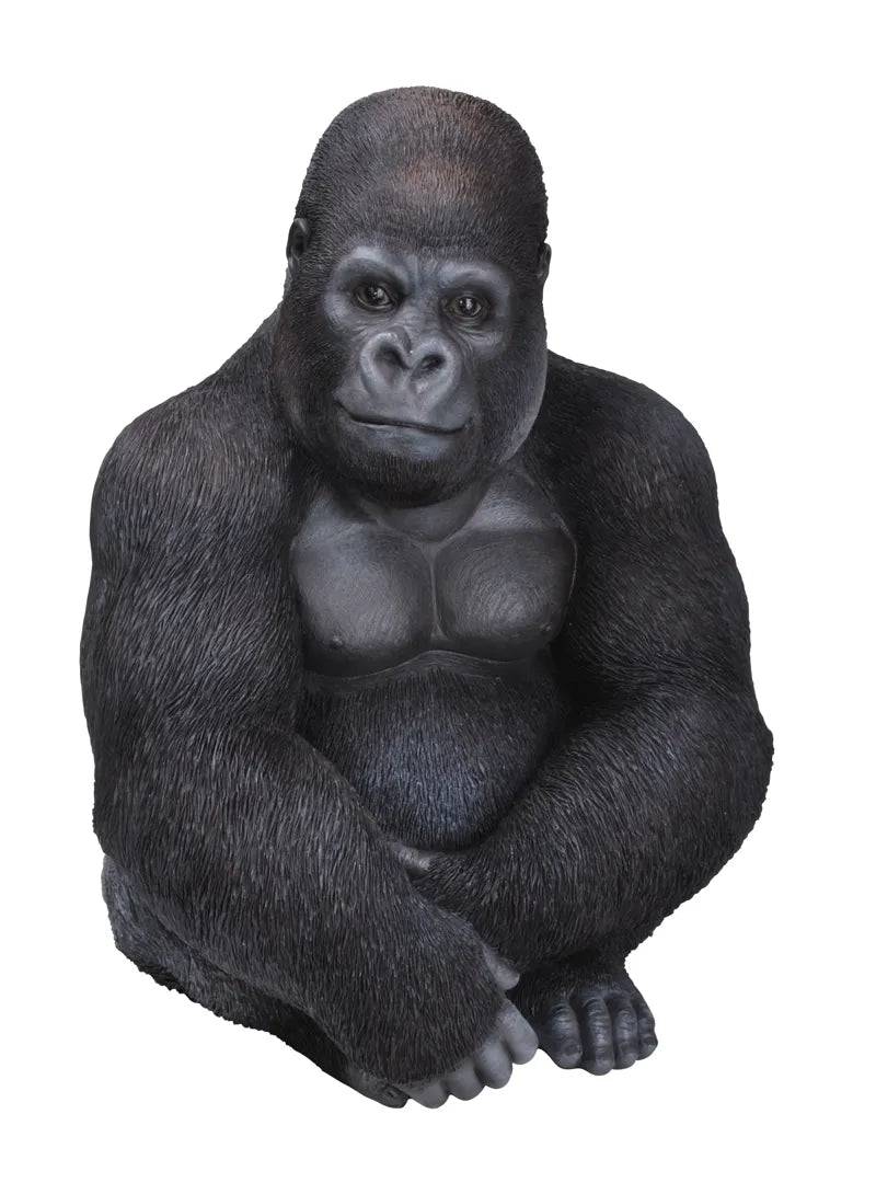 Real Life Sitting Gorilla Ornament by Vivid Arts