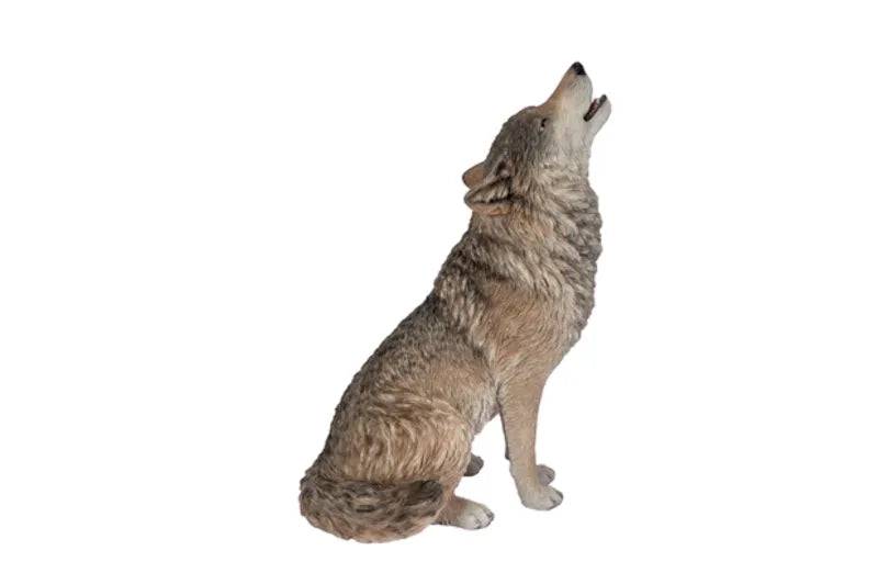 Real Life Sitting Wolf Ornament Size A by Vivid Arts Vivid Arts