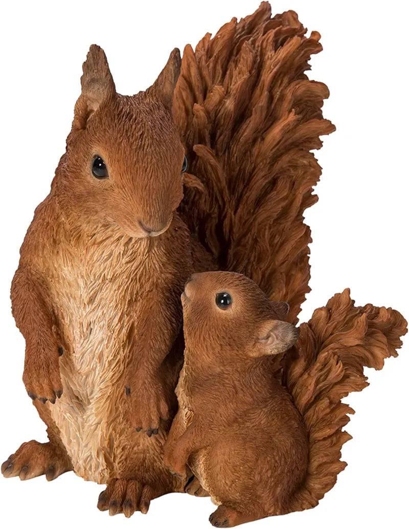 Real Life Mother/Baby Red Squirrel Size B Ornament by Vivid Arts