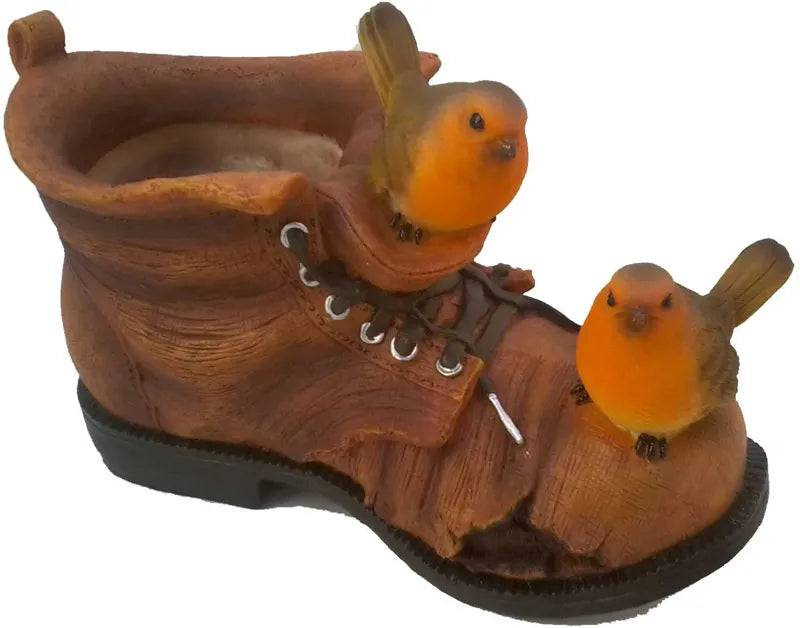 Robin Boot Planter Ornament by Vivid Arts