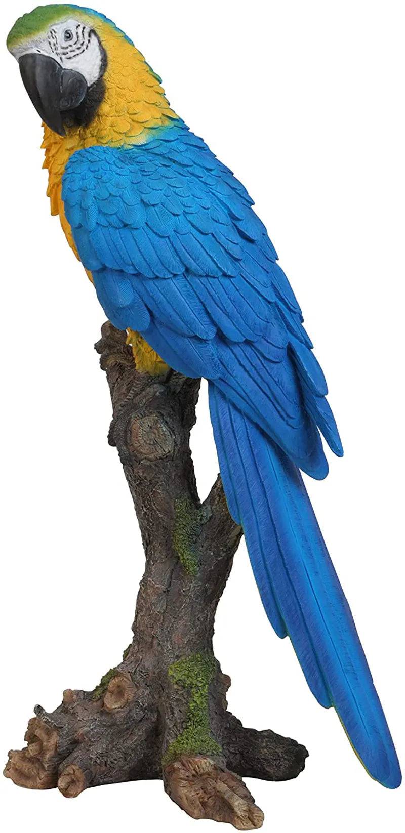 Yellow Macaw Perched Ornament Size B by Vivid Arts