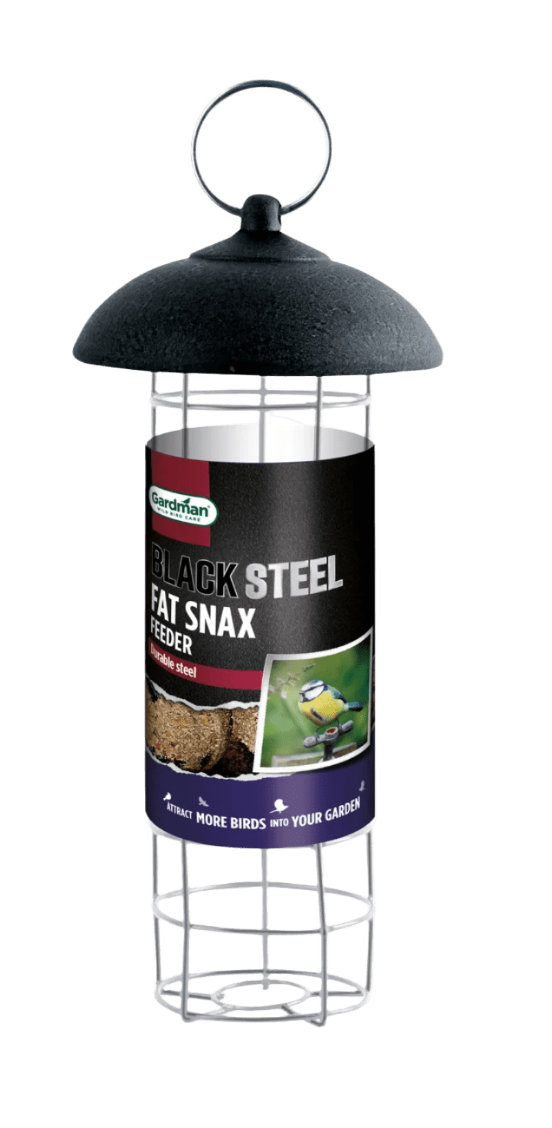 Black Steel Fat Snax Feeder by Gardman Westland Horitculture