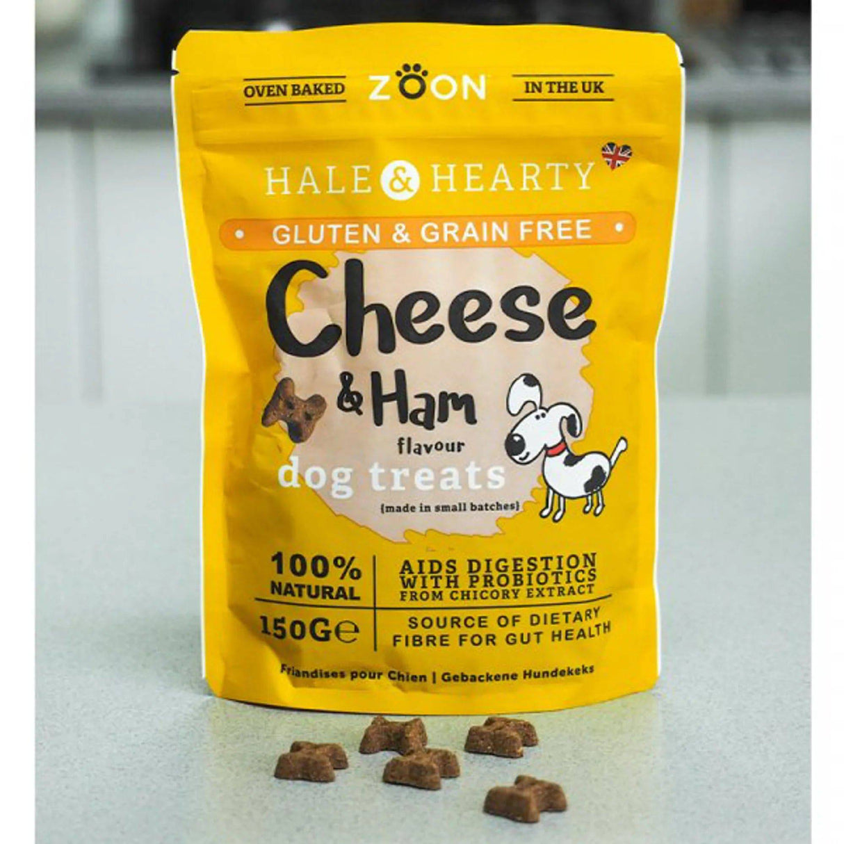 Hale and Hearty Ham and Cheese Grain Free Dog Treats 150g Zoon