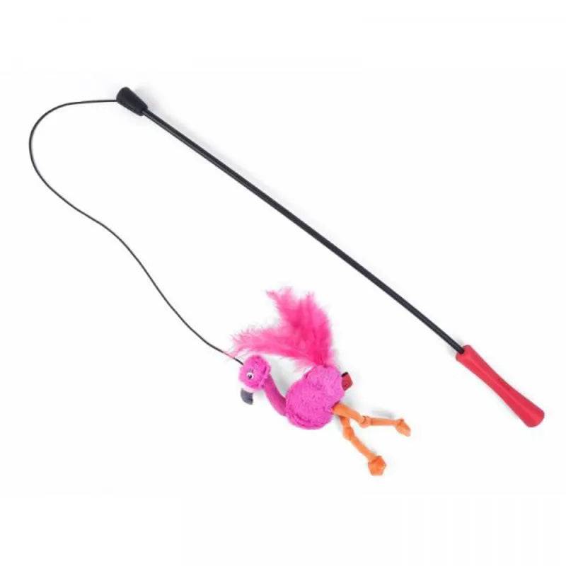 Nip-it Floating Flamingo Tickle Stick - Interactive Cat Toy