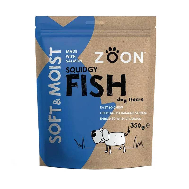 Zoon Soft And Moist Squidgy Fish Dog Treat 350g
