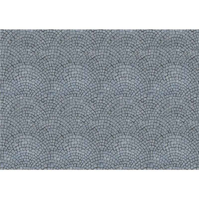 My Village Arched Pavement Sheet (29.7 × 21 cm) – Fan-Patterned Cobblestone Scenery Sheet for Christmas Village Town Squares & Historic Streets | MYD98 My Village
