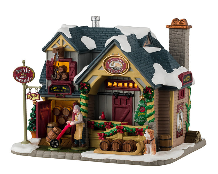 St. Bernard's Brewery & Distillery Lemax Christmas Village Lighted Building