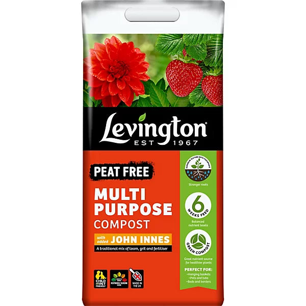 Levington Peat Free Multi-Purpose Compost with added John Innes 10L Levington