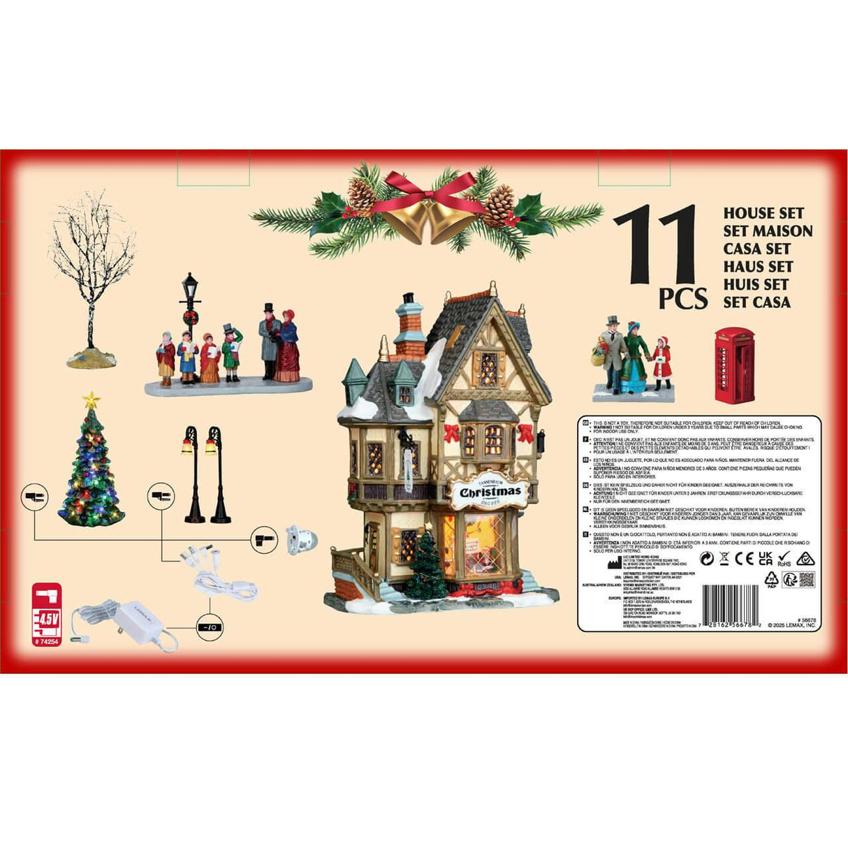 Tannenbaum Christmas Shoppe Set Incl. Adaptor 550 Ma (White) Lemax Christmas Village House Set Lemax Christmas Village