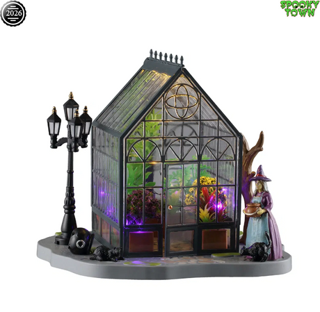 AGATHA'S GREENHOUSE, B/O (4.5V) Lemax Spooky Town