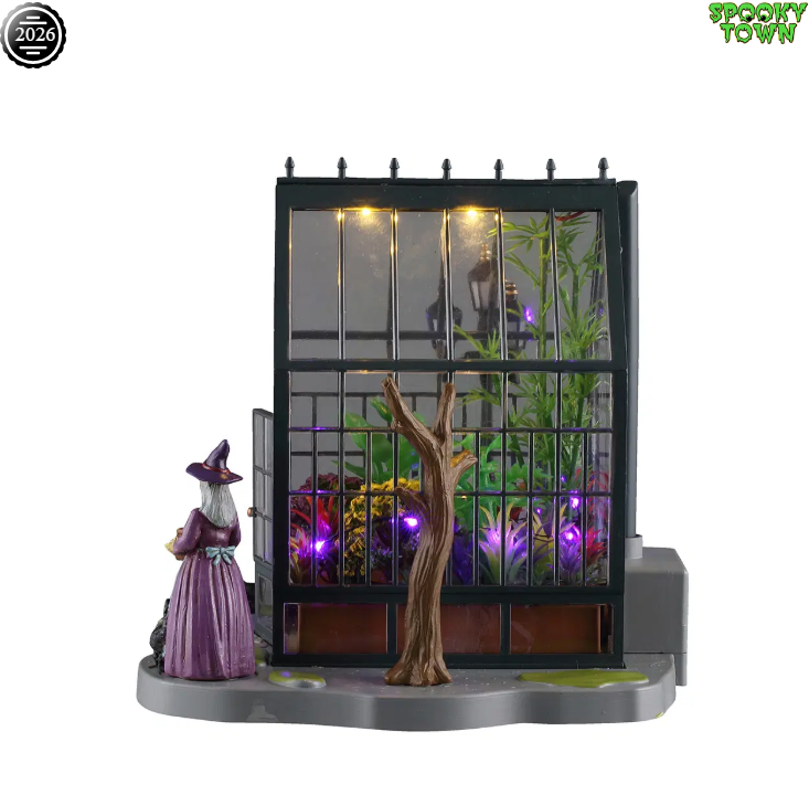 AGATHA'S GREENHOUSE, B/O (4.5V) Lemax Spooky Town