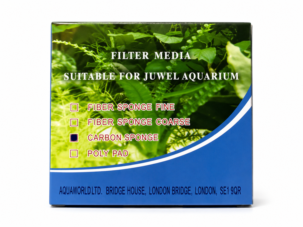 Aquaworld Carbon Sponge Coarse – 2-Pack High-Performance Filter Media for Juwel Aquariums AquaWorld