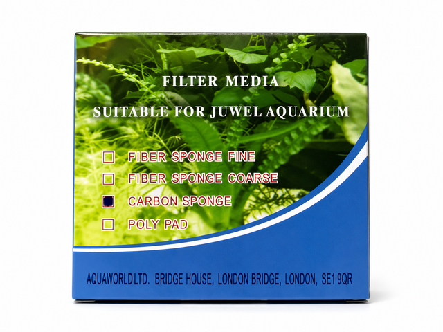 Aquaworld Carbon Sponge Coarse – 2-Pack High-Performance Filter Media for Juwel Aquariums AquaWorld