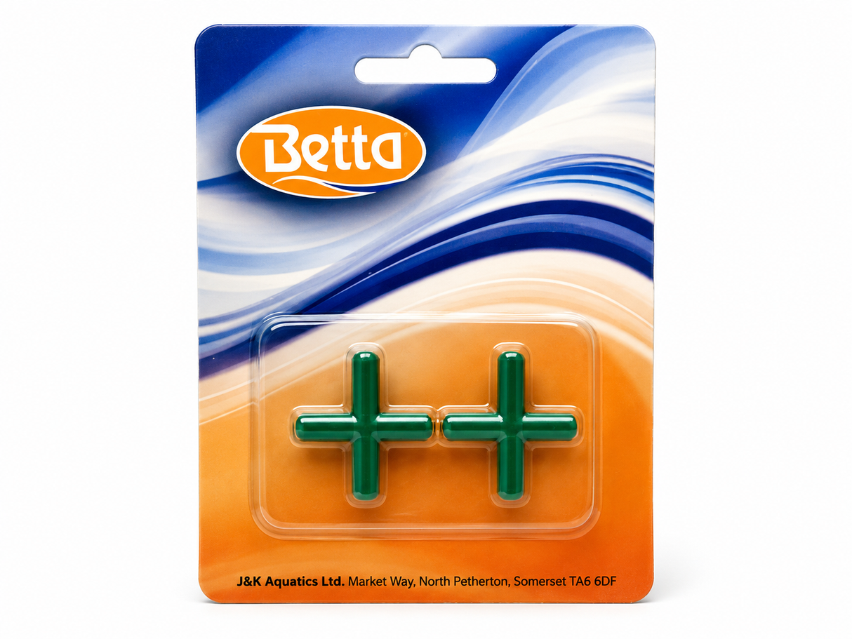 Betta Aquarium Airline Cross Connectors (2 Pack) – 4-Way 6mm Air Line Splitter J & K Aquatics Ltd