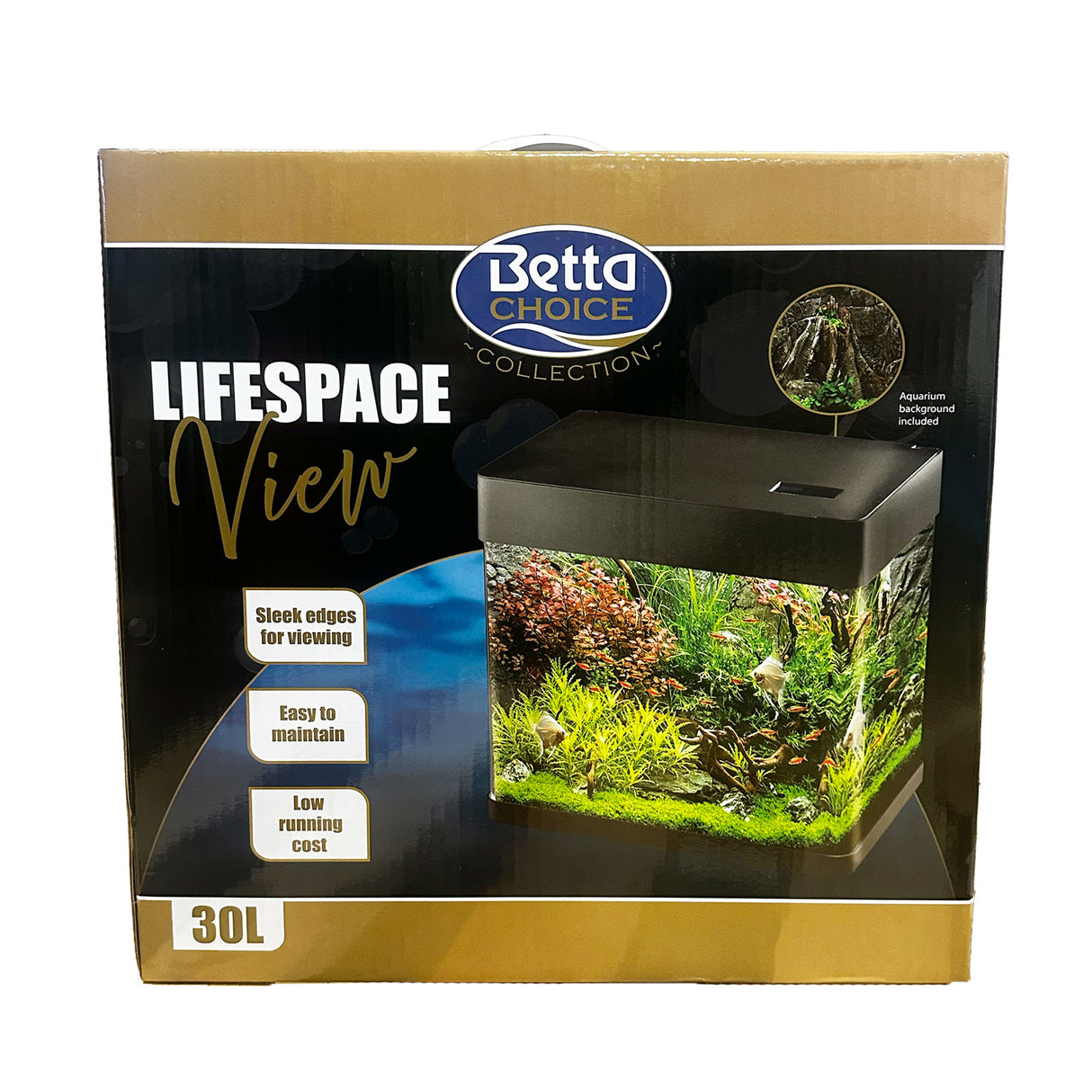 Betta Choice Lifespace View 30L Aquarium - Black