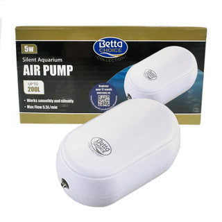 Betta Choice Silent Air Pump 5W – Up to 200L Aquarium