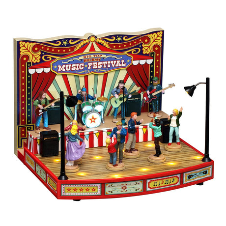 Big Top Holiday Music Festival, With 4.5V Adaptor Lemax Christmas Village Sights and Sounds Lemax