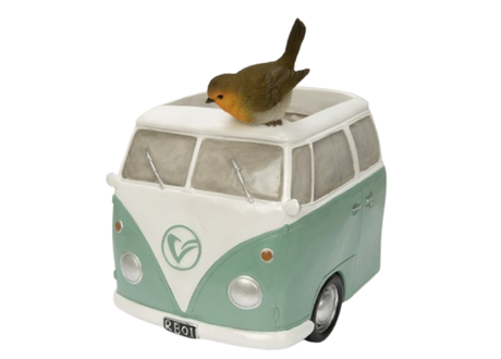 Green Camper Van Planter with Robin by Vivid Arts Vivid Arts