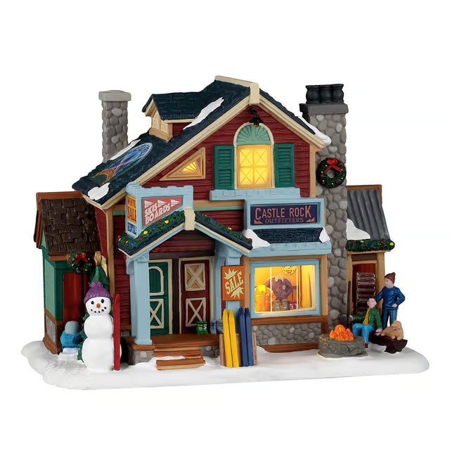Castle Rock Ski Outfitters Lemax Christmas Village Illuminated Building Lemax