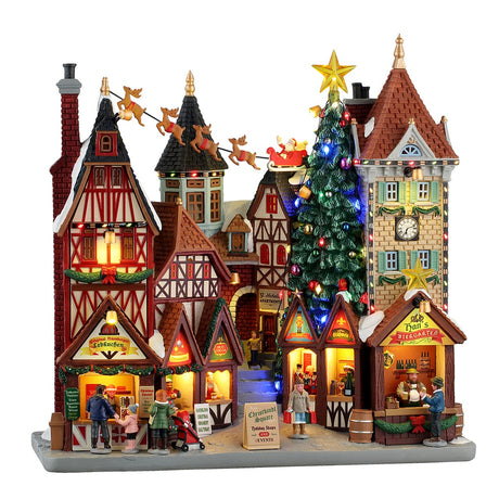 Christkindl Square, Battery Operated (4.5V) Lemax Christmas Village Lemax