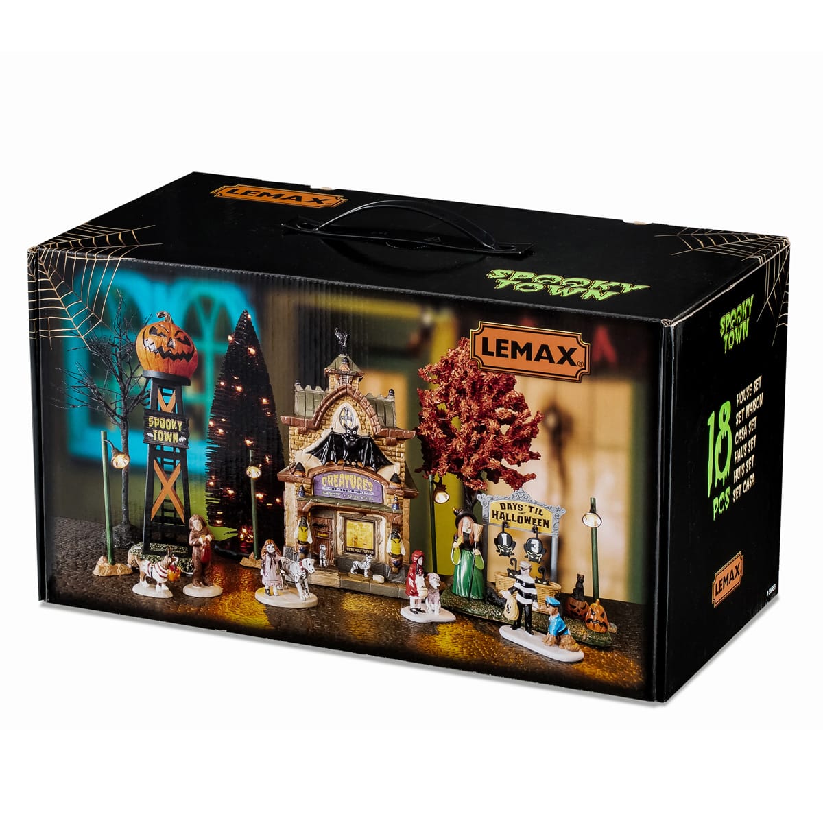 CREATURES OF THE NIGHT PET SHOP SET Lemax Spooky Town