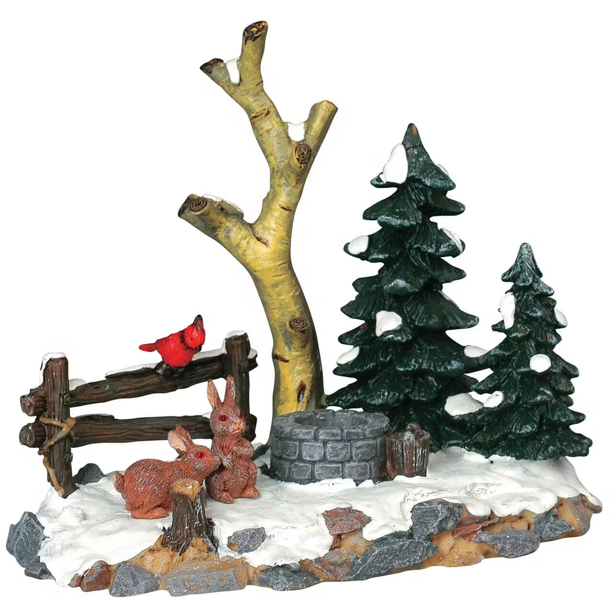 Curious Bunnies Lemax Christmas Village Table Accent