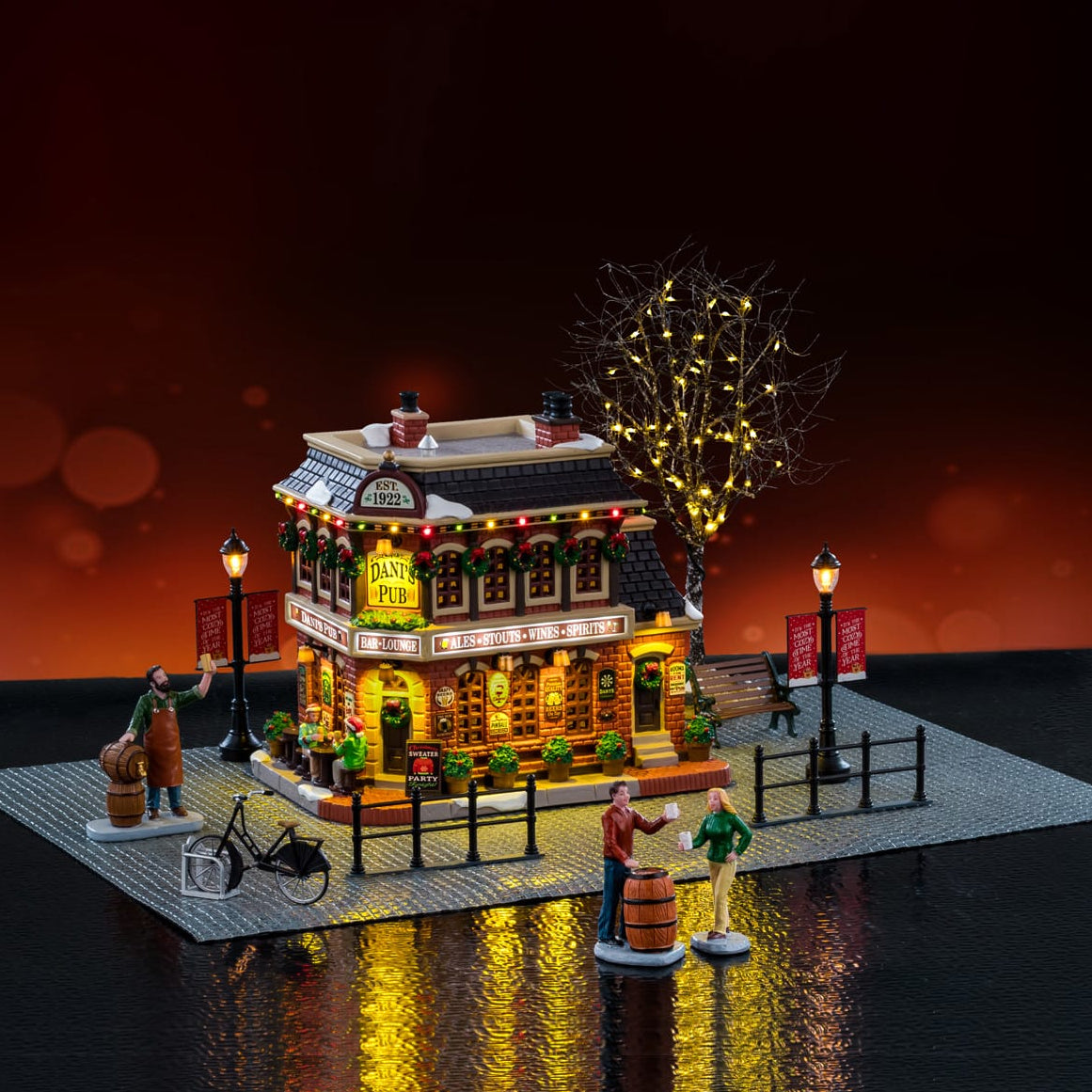 Dani's Pub Set Lemax Christmas Village Lemax