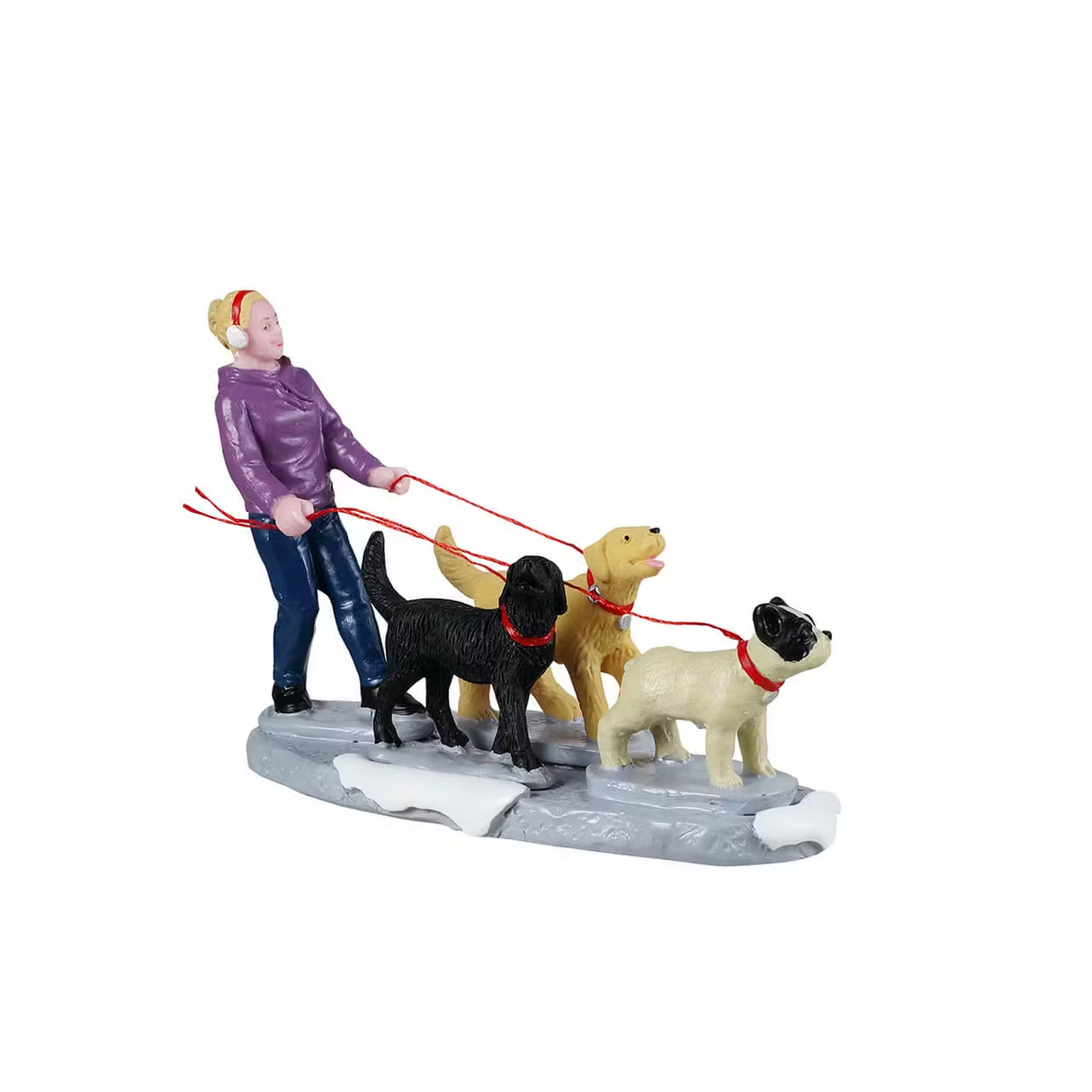 Dog Walker Lemax Christmas Village Figurine