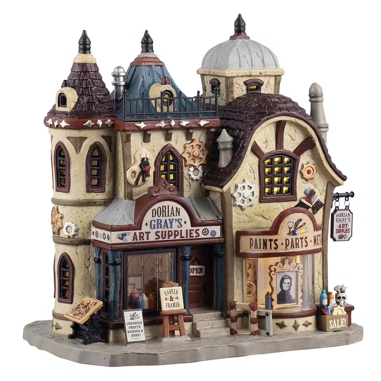 Dorian Gray's Art Supplies Incl. Adaptor 100 Ma (Black) Lemax Spooky Town Illuminated Building