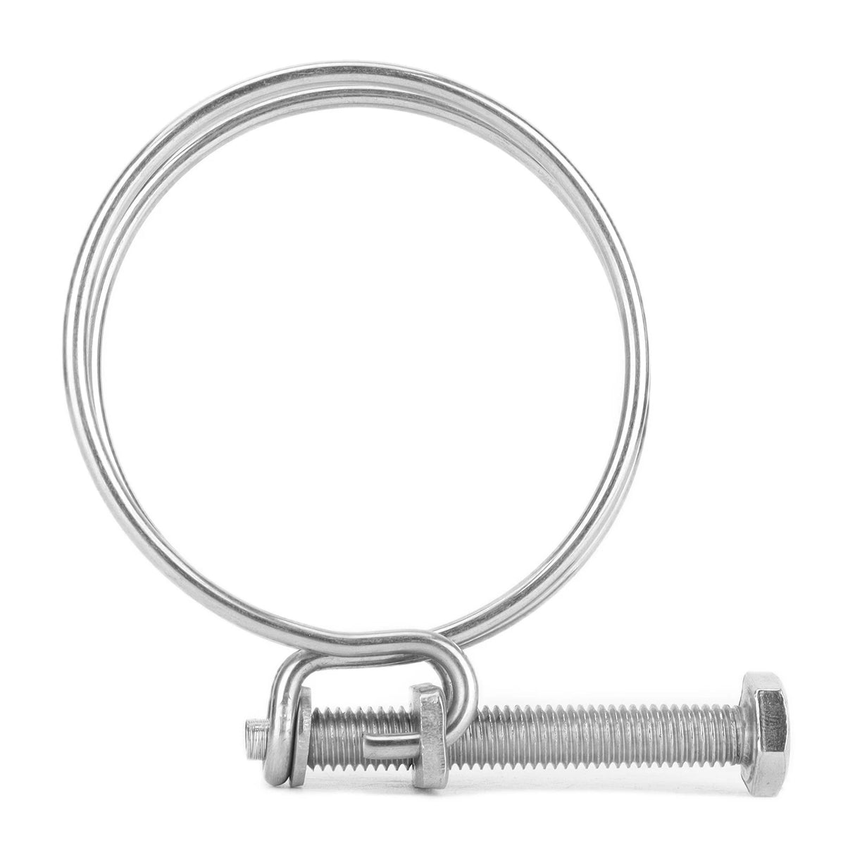 Double Wire Hose Clips Stainless Steel 52-60mm Pack of 2