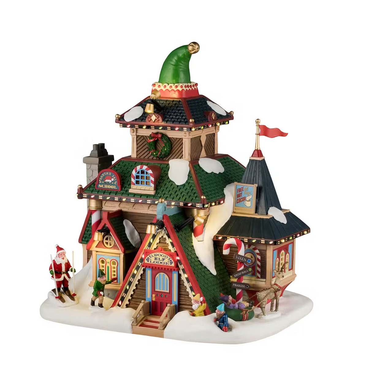 Elwood's Elf Lodge B/O (4.5V) Lemax Christmas Village Illuminated Building